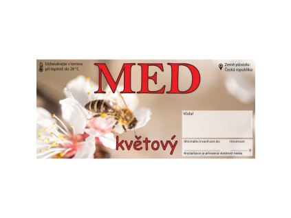 Etiketa MED květový 1 ks