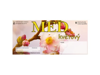 Etiketa MED květový 1 ks