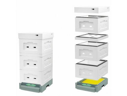 Polystyrenovy ul 39 x 24 nelakovany, varroadno - typ II