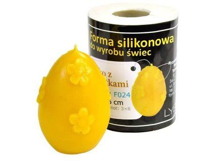 Silikonova forma - vajicko s kvety - 6 cm - F024