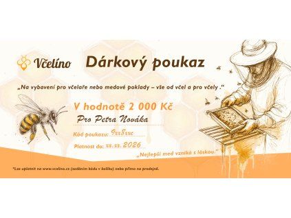 darkovy poukaz vcelino final 2 000 Kc