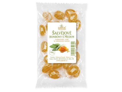 salvejove bonbony s medem gresik 100g
