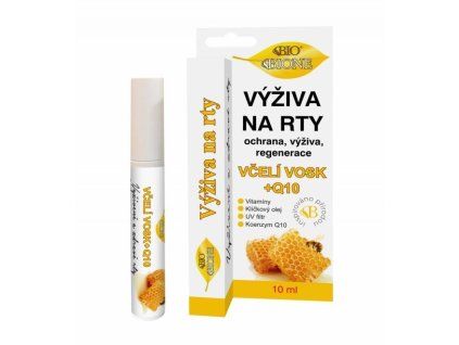 vyziva na rty med +q10