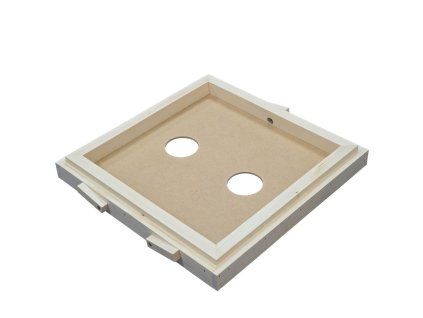Krmící víko HDF v rámu 2 otvory 2cm PREMIUM 1