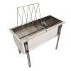 Stul na odvickovani Lyson Optima - nerez vana - P 100 cm 39x24