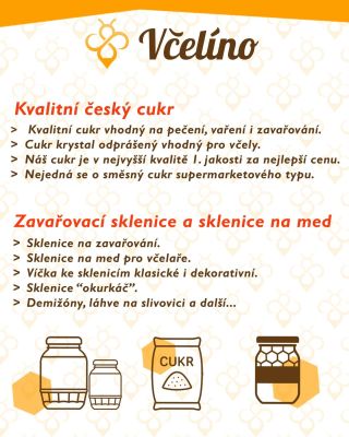🐝 Kvalitní cukr a sklenice pro včelaře i hospodyňky Potřebuješ poctivý cukr pro včely i do bábovky? A k tomu sklenice, do...
